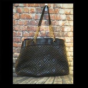 Tory Burch Quilted Leather Fleming Distressed